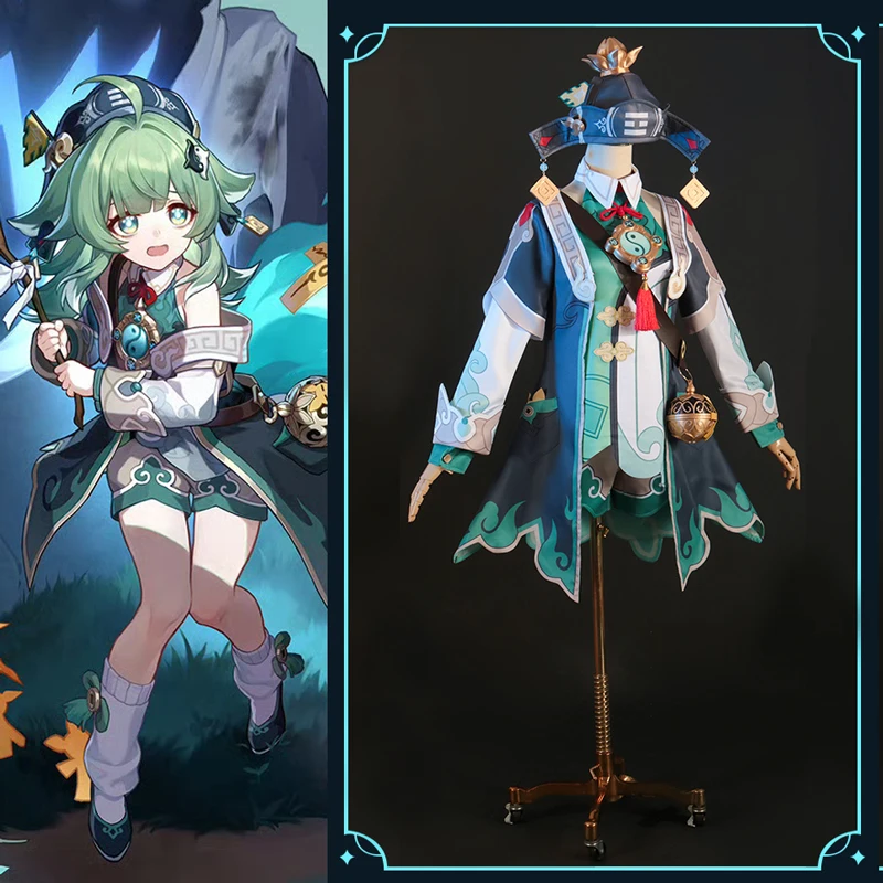 Honkai: Star Rail Kostuum Huohuo Cosplay Schattige Oude Daoïst Priester Outfit Spel Dezelfde Kleding Vrouwen Full Suit C