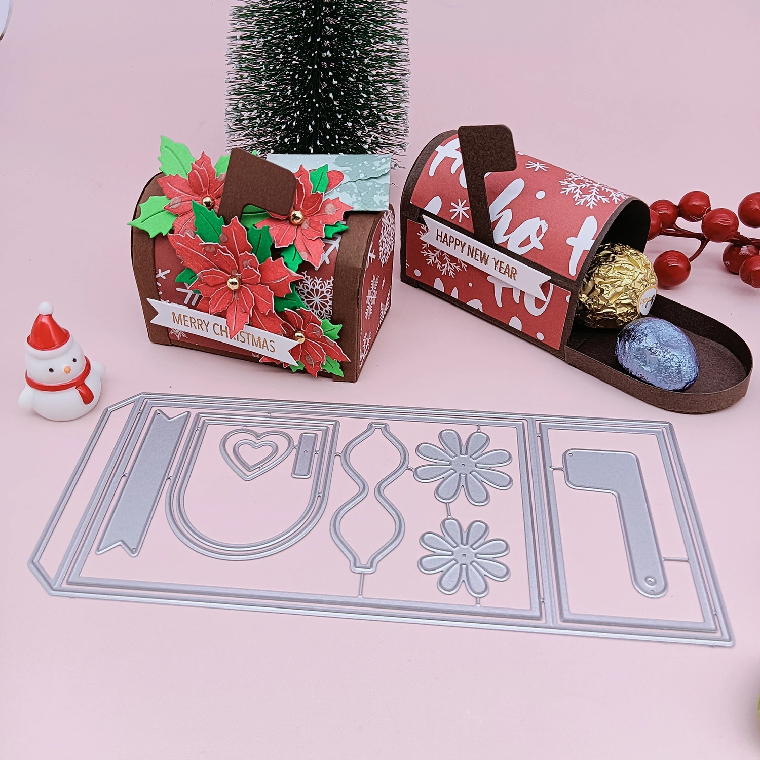Metall-Stanzformen Postkasten für Geschenkverpackungen, Handgemachte Geschenkbox Scrapbooking