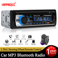 HIPPBQCC Car Radio 1din Stereo Multimedia Bluetooth MP3 Player Digital FM Audio Music USB/SD With In Dash AUX Input Universal