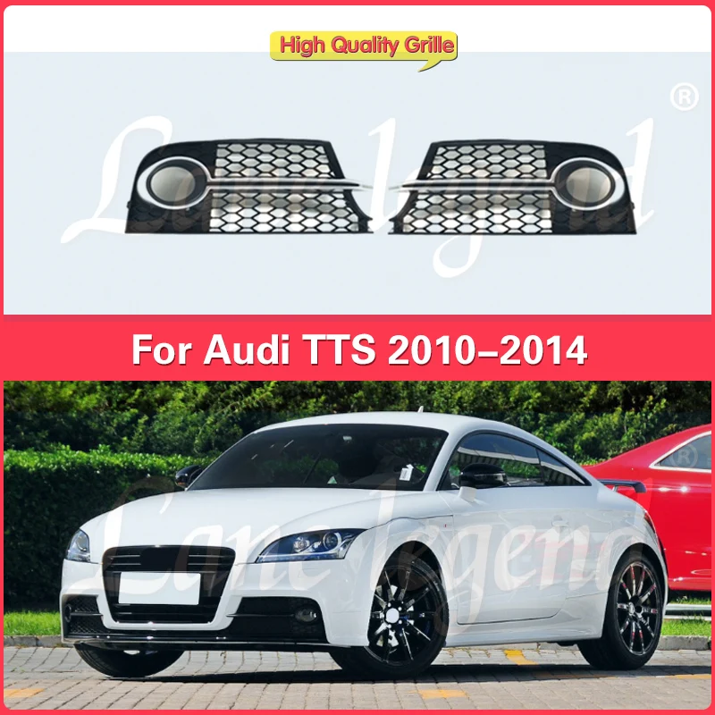 

Car Front Fog Light frame Cover For Audi TT TTS 2010 2011 2012 2013 2014 Honeycomb Mesh Fog Lamp Racing Grille