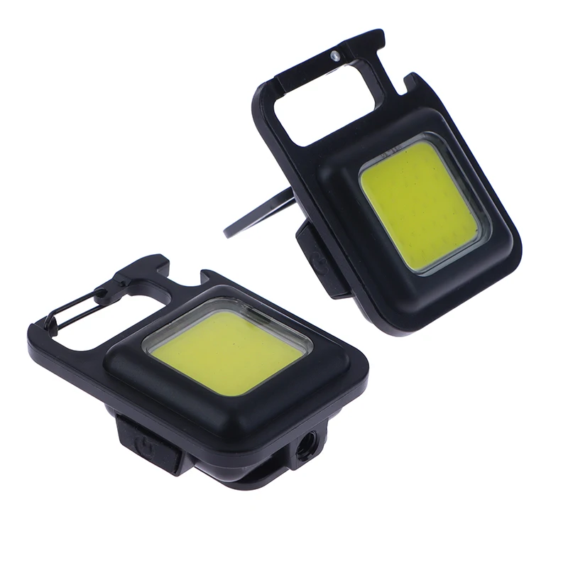 Mini linterna LED recargable, luz de trabajo, llavero COB brillante, portátil, potente, para acampar al aire libre