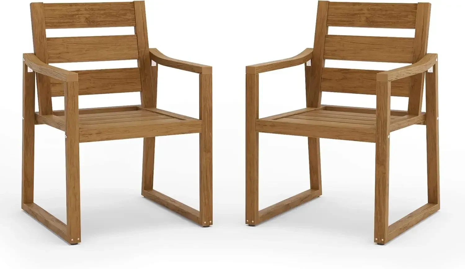 HDPS Outdoor Dining Chairs Set of 2, 350LBS, Patio Dining Chairs with Armrest, All Weather Outdoor Kitchen Chairs