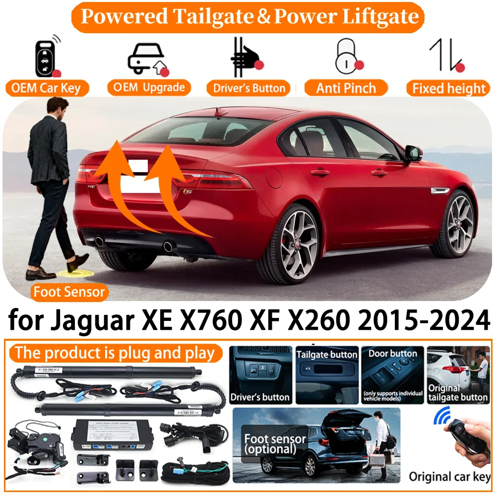 

ZhuCamX Car OEM Smart Powered Tailgate system for Jaguar XE X760 XF X260 2015-2024 Automatic Electric Power Tailgate Strut kit