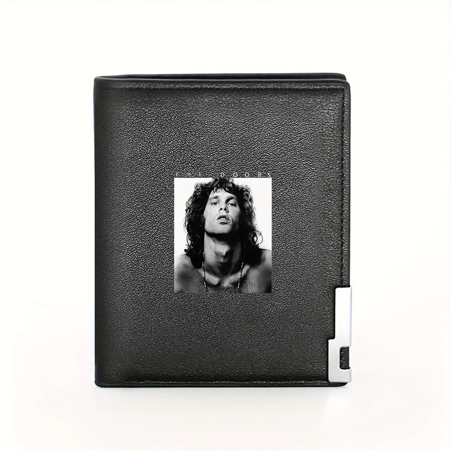 Jim Morrison The Doors Album Cover Classic Rock Music Legendary Singer Stylish Mens Wallet Business Casual Elegant Simple Practi