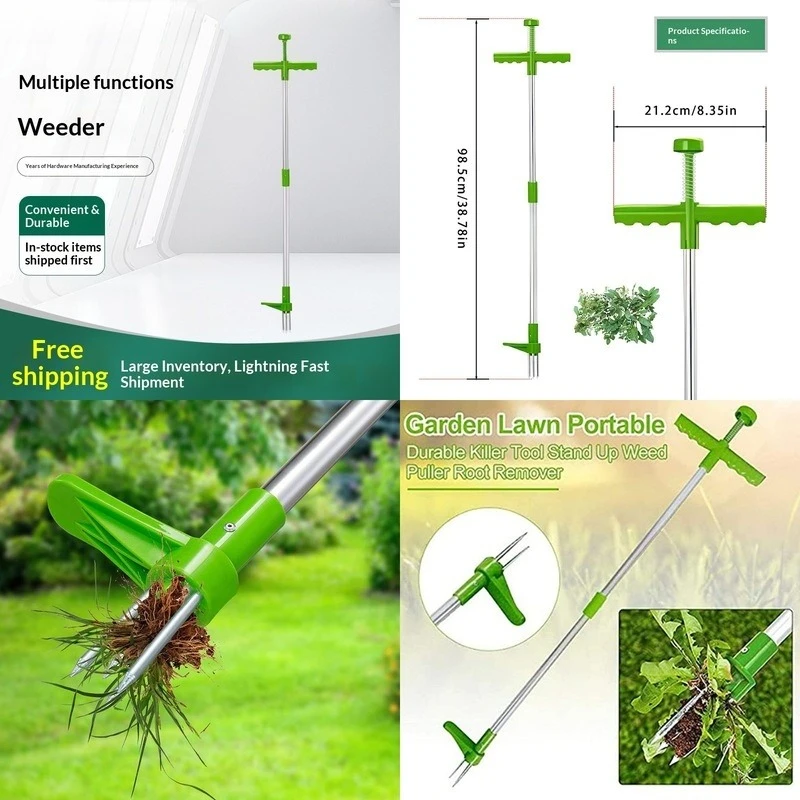 

Double Section Weed Puller Box, Split Weeding Digging Tool for Wild Vegetables, Manual Weed Removal Gardening Tools