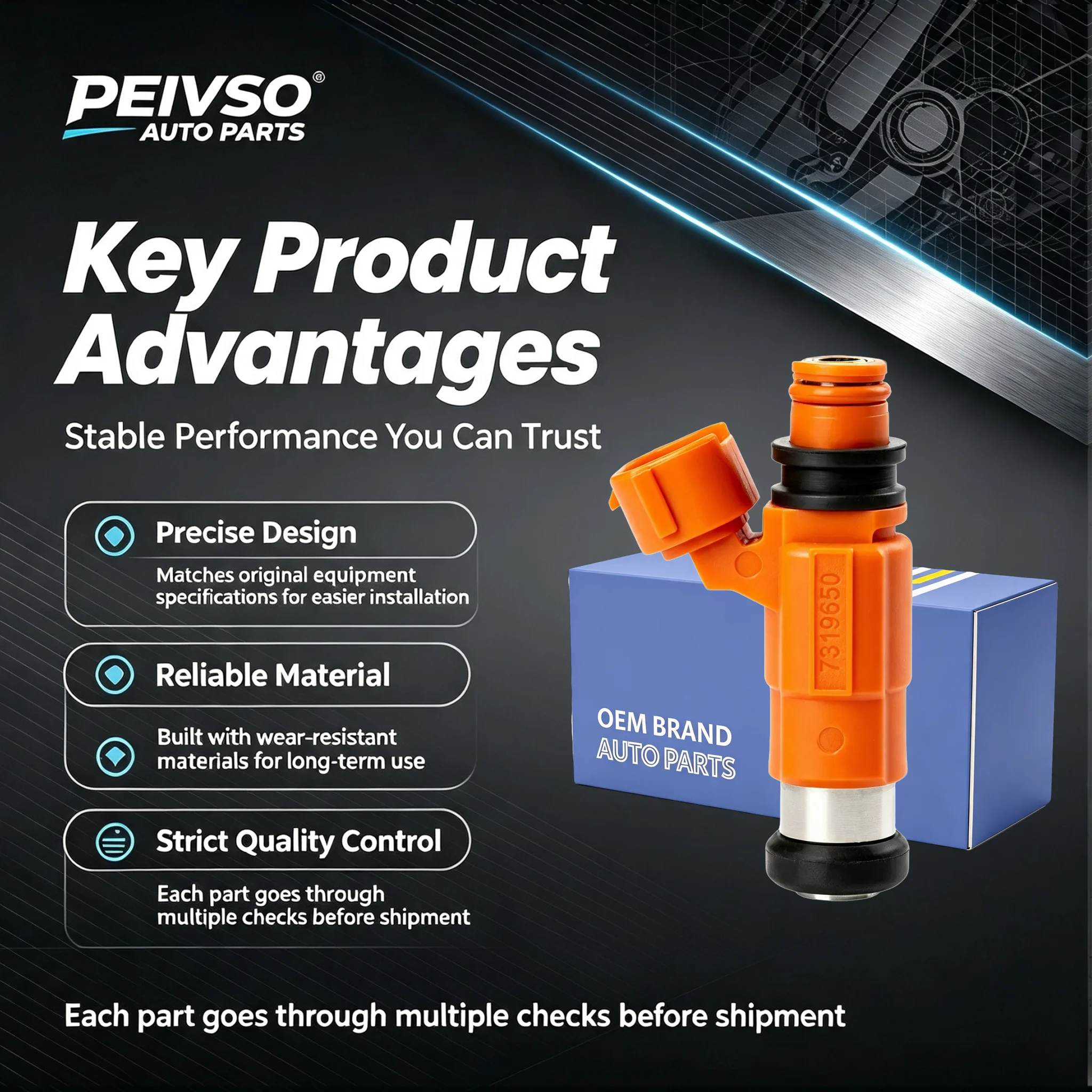 PEVISO CDH210 MD317108 68V-8A360-00-00 Fuel Injector Nozzle for Chevrolet Suzuki Dodge Chrysler Yamaha Outboard Mitsubishi