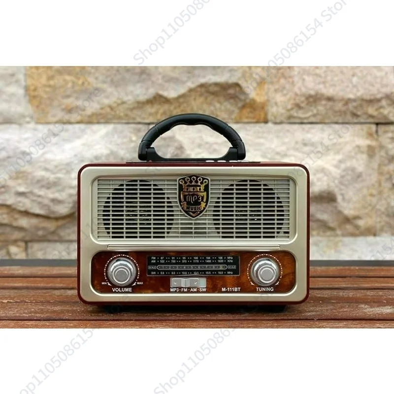 Retro radio High quality multi-function radio Three-band remote control U disk card Bluetooth player