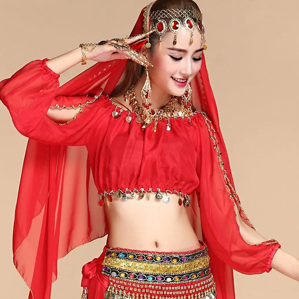 Belly Dance Top Sequined Beaded Top Sexy Dancing Costume Festival Club Party Fringe Costume For Thailand/India/Arab