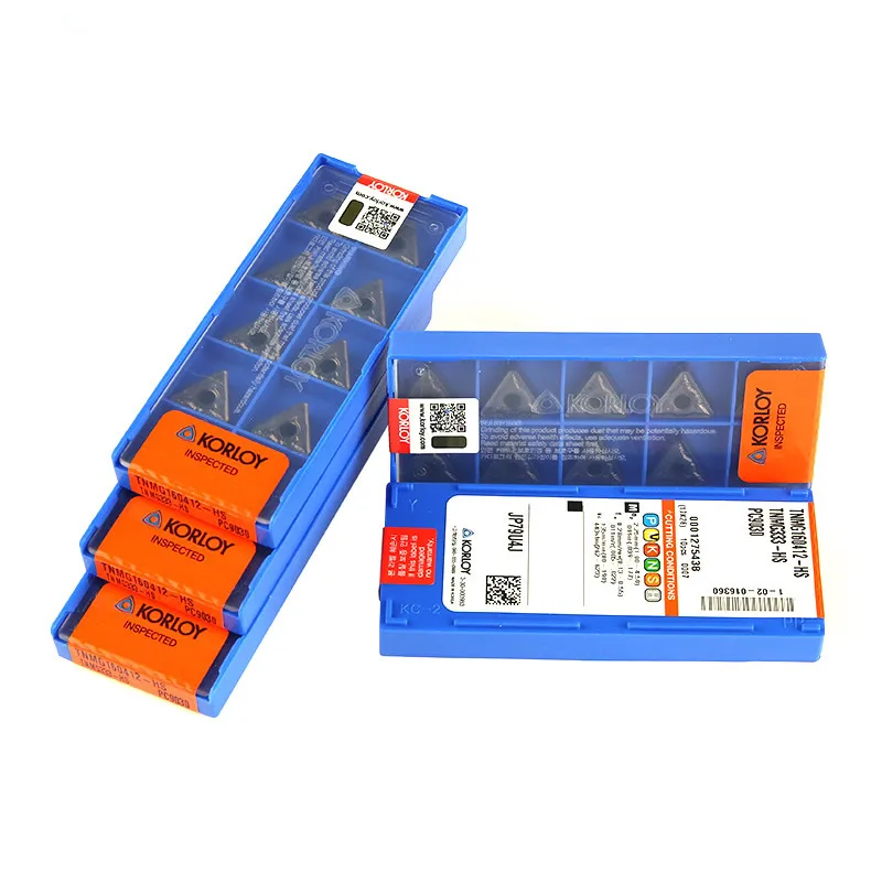 Imagem -02 - Korloy Torno Cnc Carbide Turning Inserções 100 Original 100 Original Tnmg160404 Tnmg160408 220404 220404 220408 -hs Pc9030 Pc5300 Pc5400 Pc8110 10 Peças