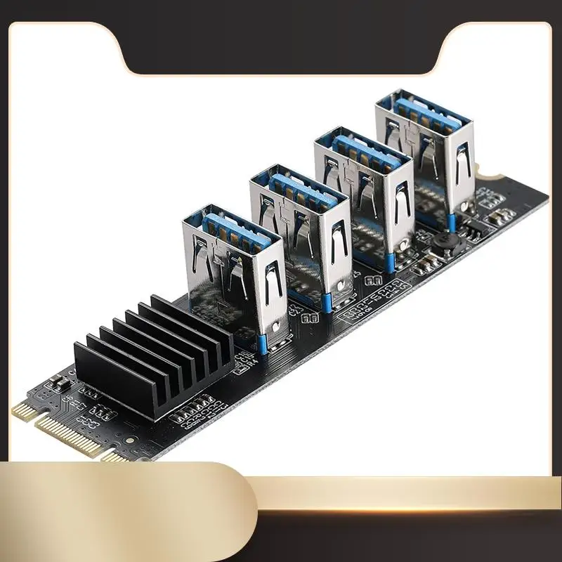 

Карта Riser M.2 NVME KEY-M на 4 порта PCI-E 1X USB 3.0, карта адаптера M.2 B-Key PCI-E для майнера BTC Ethereum Mining-N36R