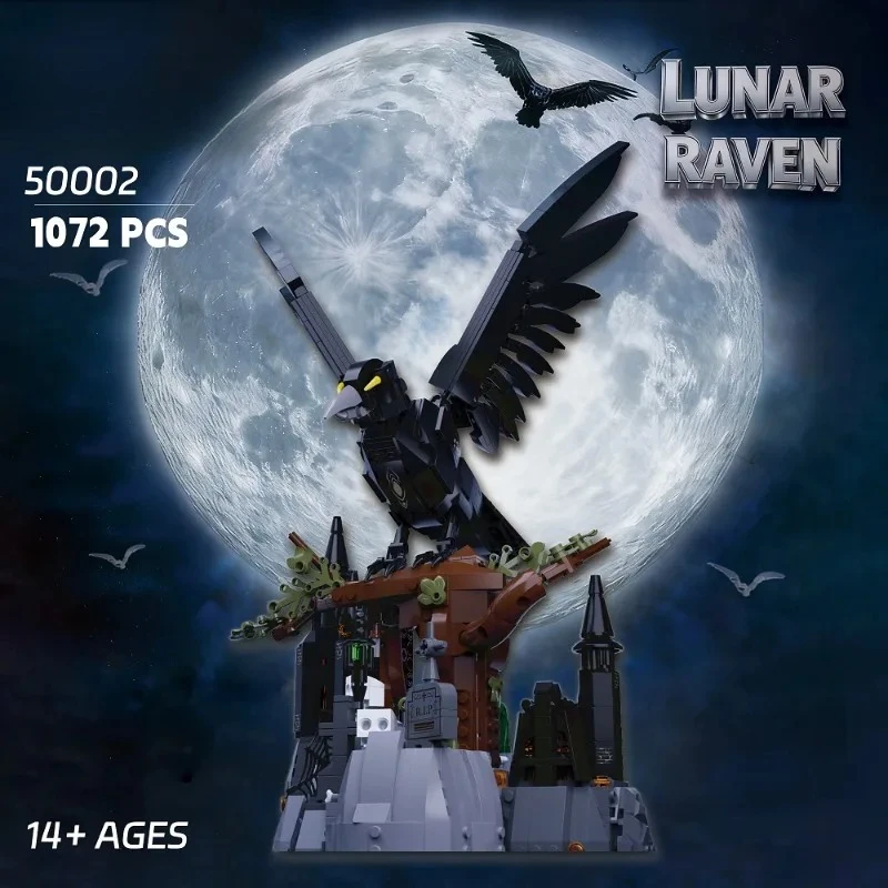 

1072PCS Animal World Series Creative Raven in the Dark Night Model Building Blocks Construction Bricks Toy Gift For Children