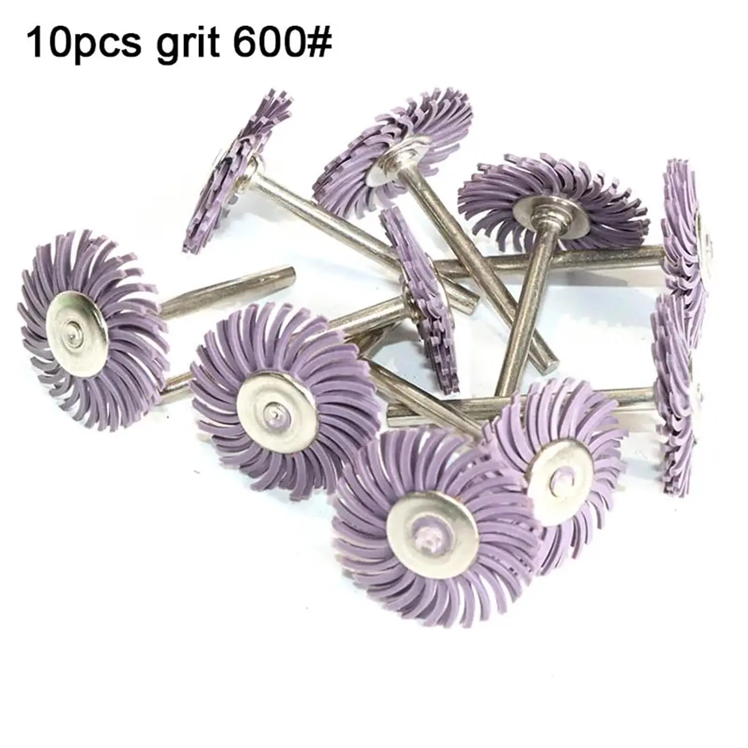 10pc 1Inch Radial Bristle Disc Kit Abrasive Brush 1/8