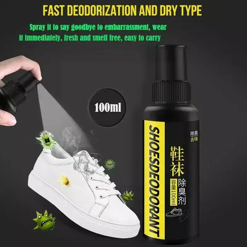 Desodorante Spray para Sapatos, Refrescador Fedor, Desodorante para Meias, Removedor de Odores, Refrescar Antitranspirante, Suor do Pé