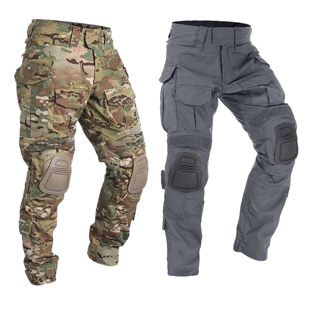 

Fold Top Elasticity Combat Pants Military Clothing Camouflage Trousers with Pad Outdoor Hunting Clothes Men Trainning Pants