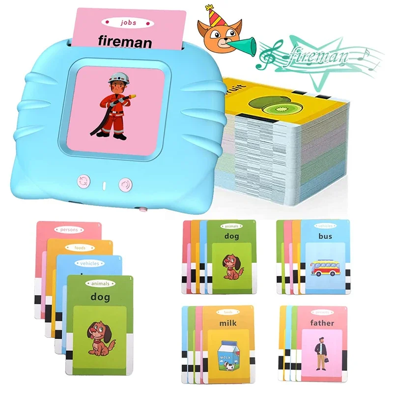 Kids English Word Games Talking Flash Cards Audio Card Learning English Machine Toddlers Early Educatio Language Reading Helper