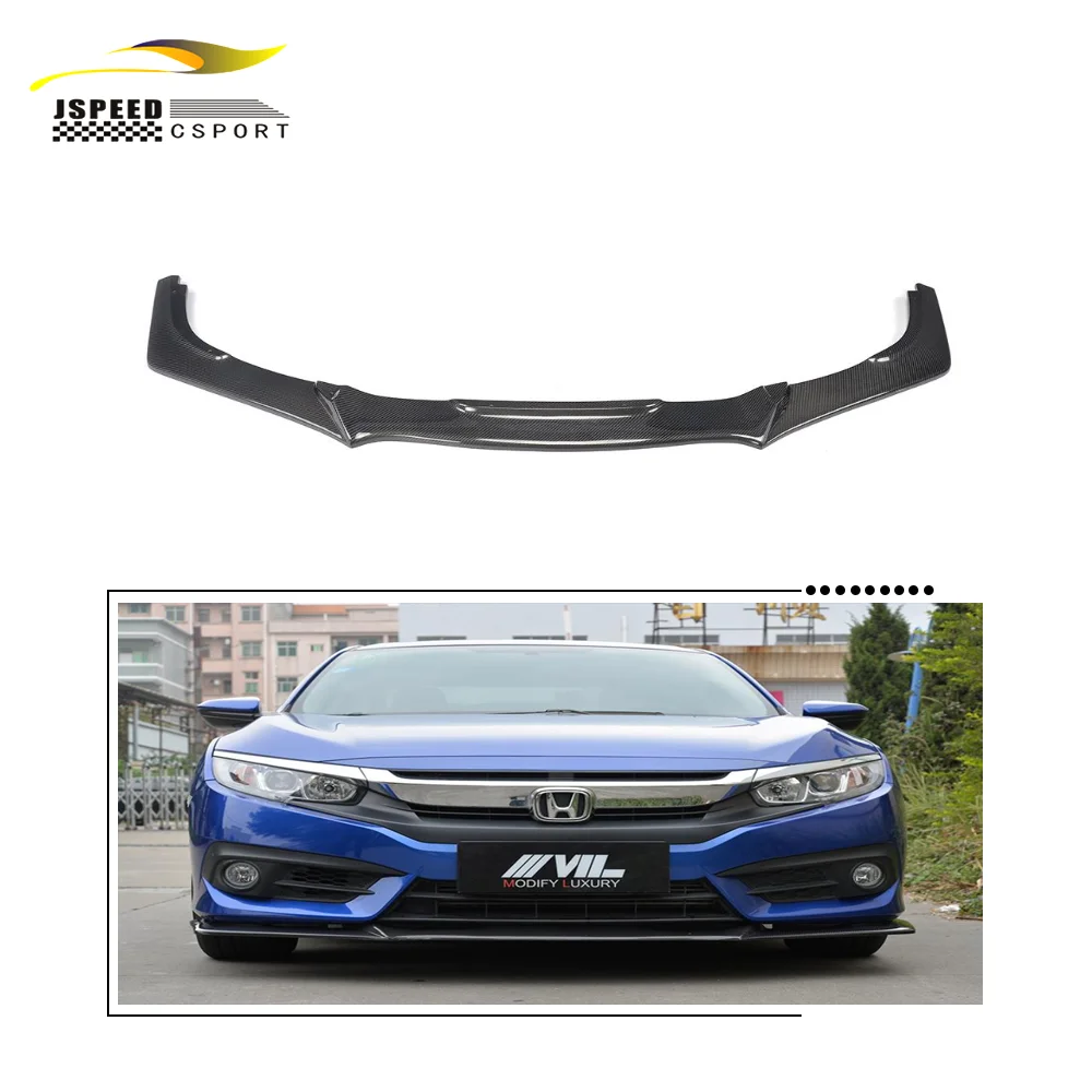 

Suitable for JCSPORTLINE carbon fiber front bumper lip Honda Civic No. 10 2016-2017