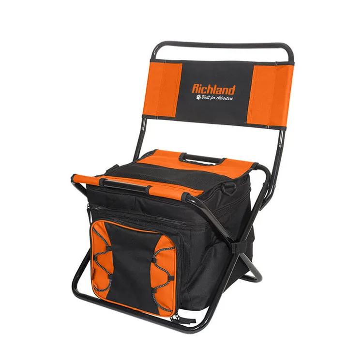 

Custom Logo Available Outdoor Portable Camping Foldable Cooler Chair With Insulated Bag