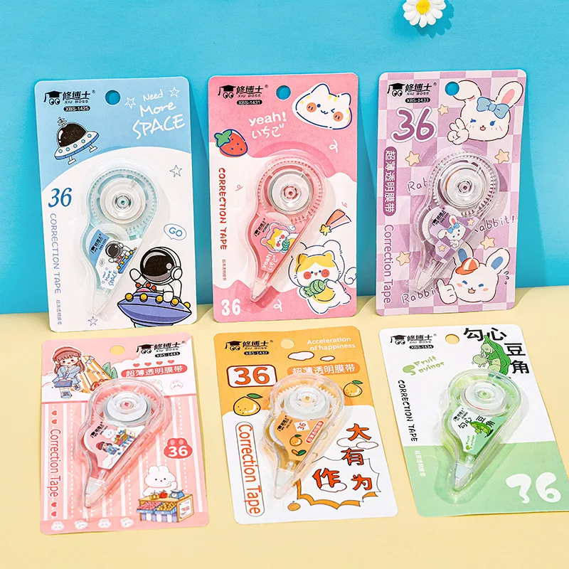 24 pcs/lot 5mm*5m Kawaii Astronaut Animal Correction Tape Cute Tapes Promotional Stationery gift School Office Supplies