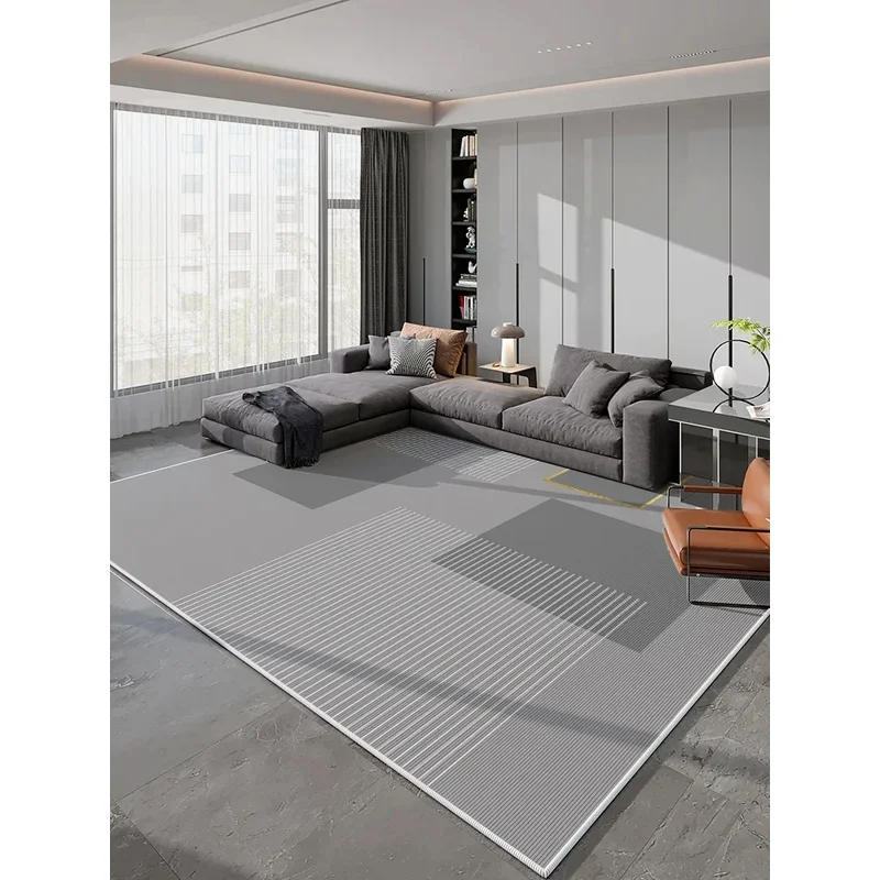 VIKAMA Moderner Geometrischer Teppich Fleckresistent & Rutschfest Wohnzimmer Sofa & Relaxsessel Matte Kleiderschrank Bereichsteppich Wohnungseinrichtung