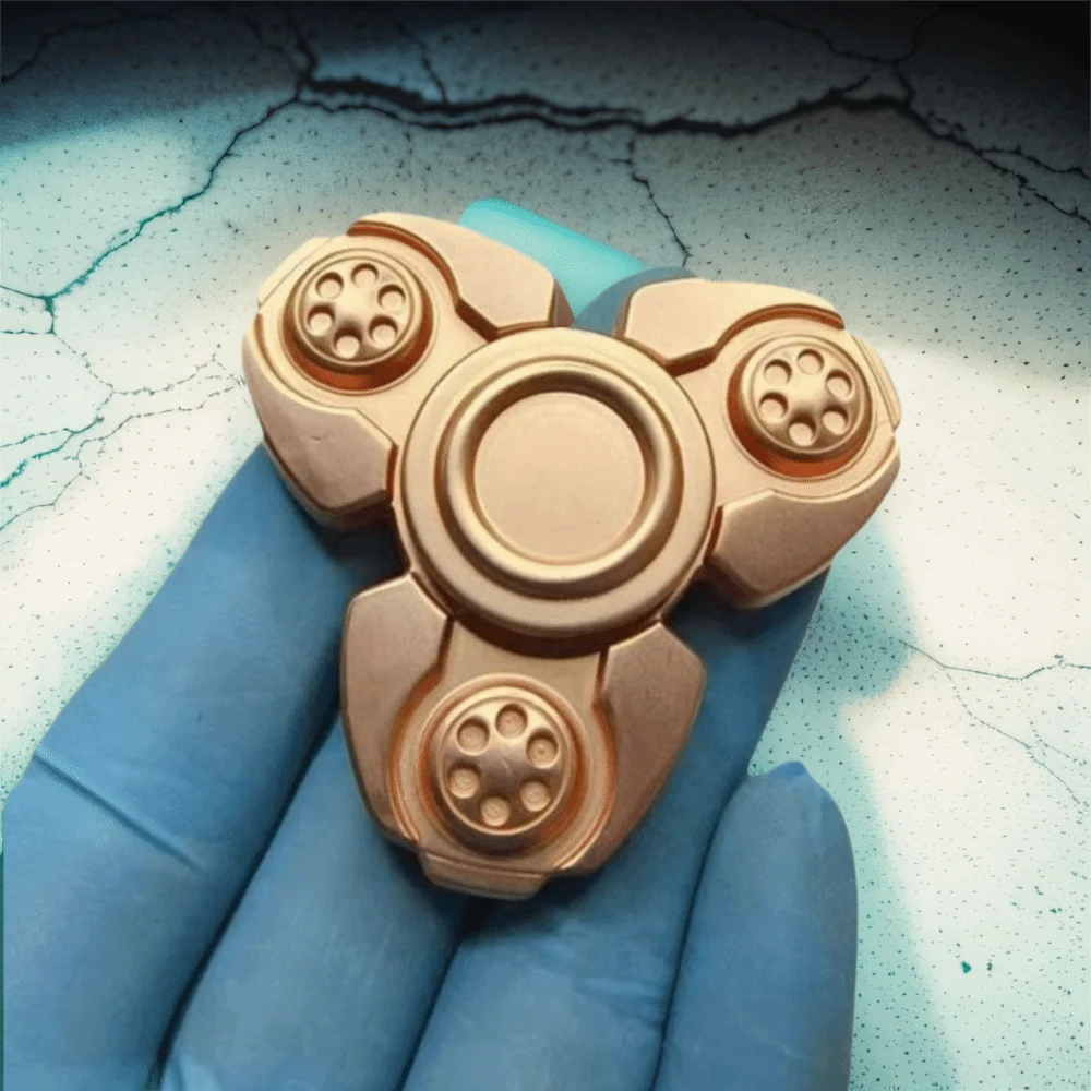Silent Bearing Fingertip Gyro Mechanical Metal Material Spinning Top Hand Spinner Gearwheel Rotator Design PLA