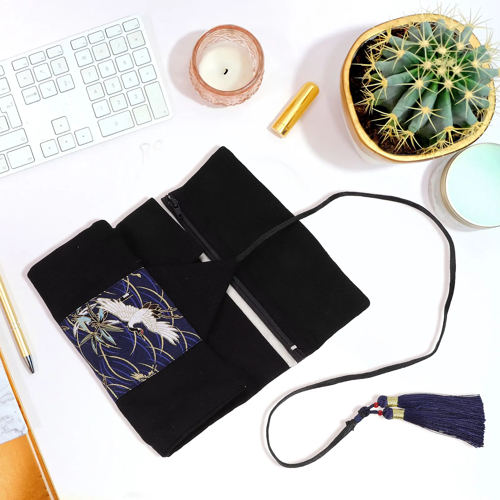 

Pencil Bag Canvas Rolling Pencil Bag Roll Up Pen Bags Pencil Case Pouch