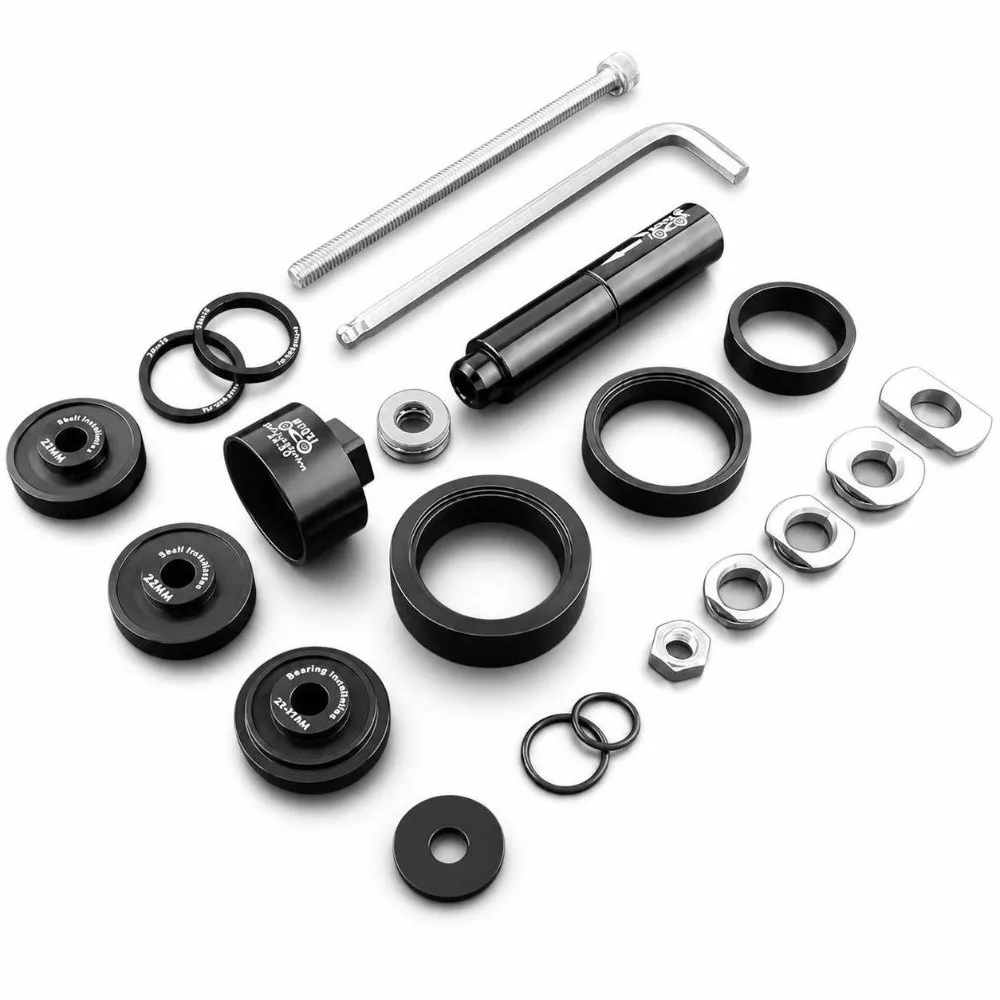 Aluminum Alloy Bicycle Bearing Press Kit Versatile Precision Bottom Bracket Tool Kit for BB86/BB30/BB91/BB92/PF30