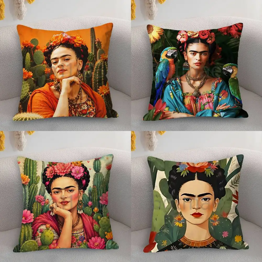 F-FridaS-S Art K-Kahlos-S Cushion Cover Suitable For Sofa Car Bedroom Office Cushions Decorative Pillow Case
