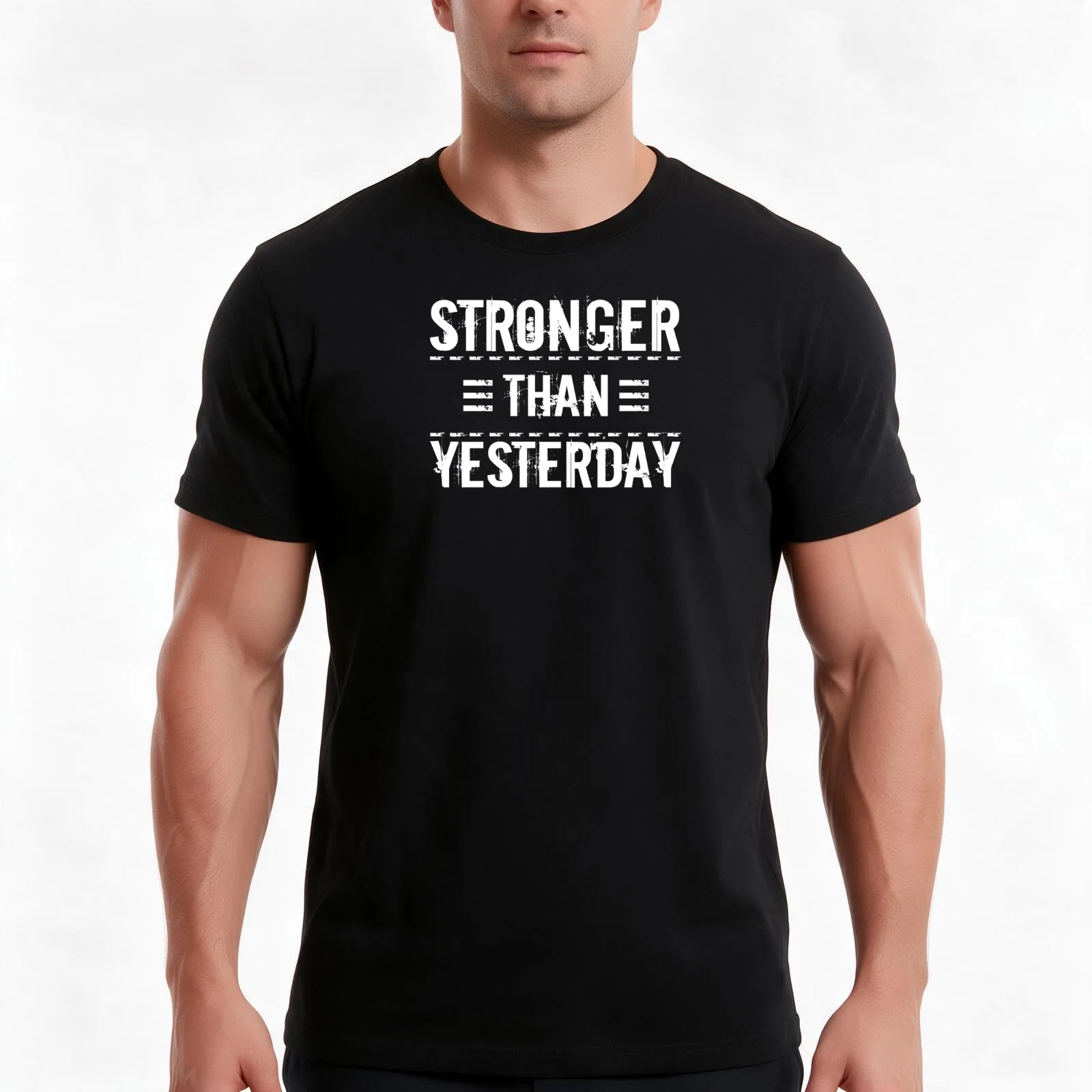 Stronger Than Yesterday T-Shirt, Summer Casual Cotton Tee, Oversized Streetwear Tops, Vintage Graphic Print, Unisex Men Women