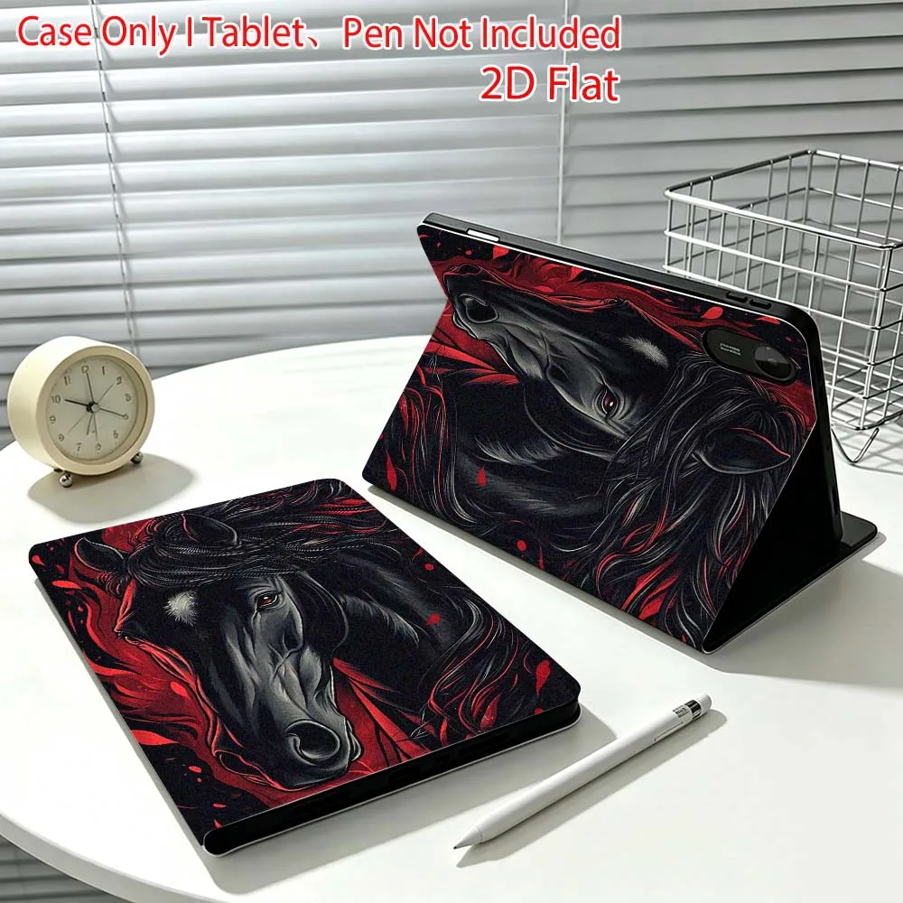 Beautiful Horse Fashion For Xiaomi Poco Redmi Pad 8 2 4 C1 6 6S 7 7S SE 9.7 14 11 11.2 Inch Pen Tray Tablet Case