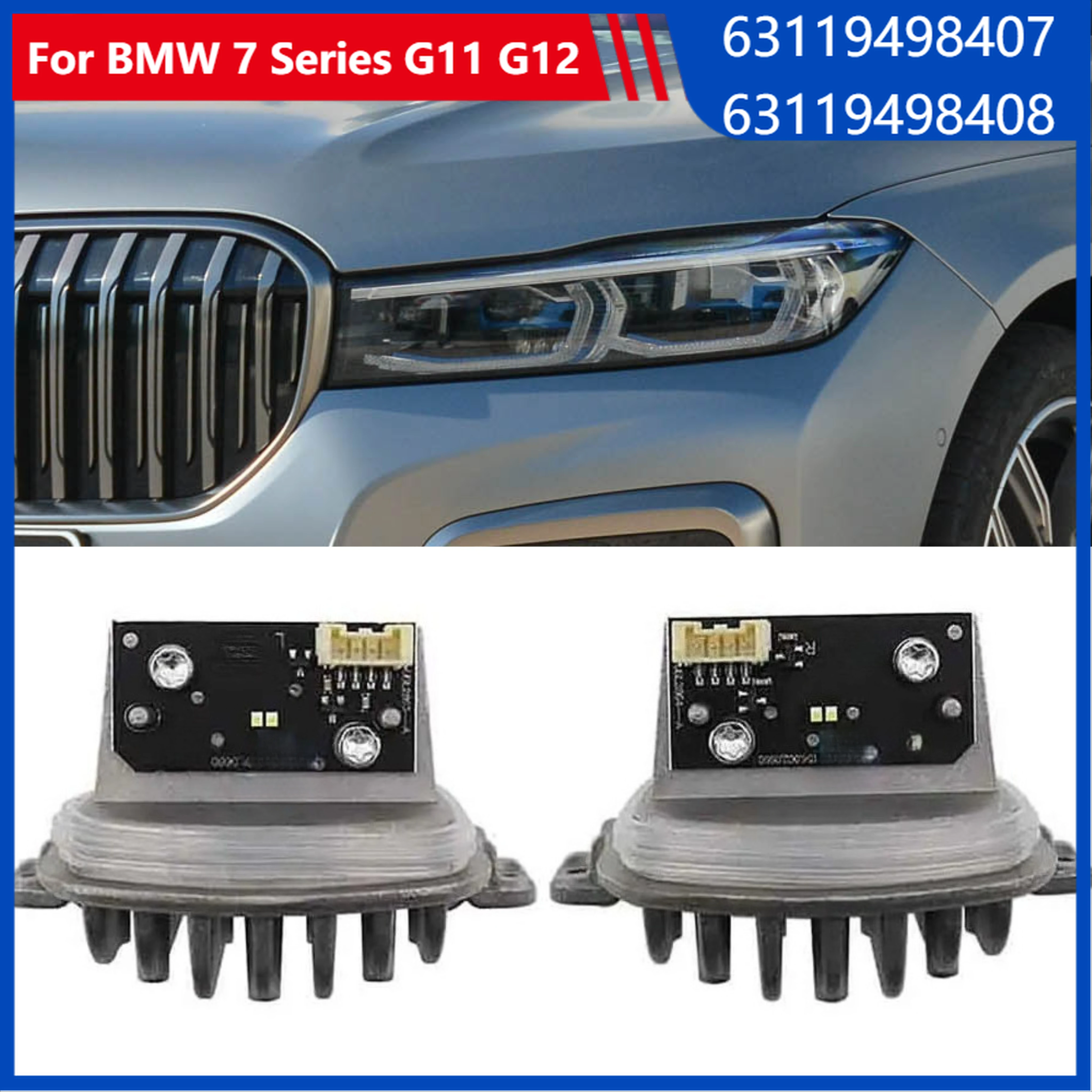 

For BMW 7 Series G11 G12 2017 after OE 63119498407 63119498408 DRL LED Daytime Running Light Module Turn Signal Car headlight