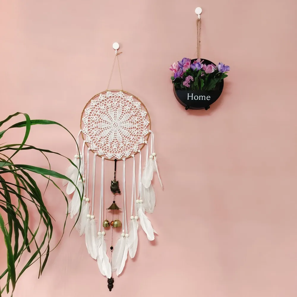 

Boho Dream Catcher Hanging Wind Chime Handmade Wall Hanging Decorations Crafts Large Long Home Decor Housewarming Birthday Gifts