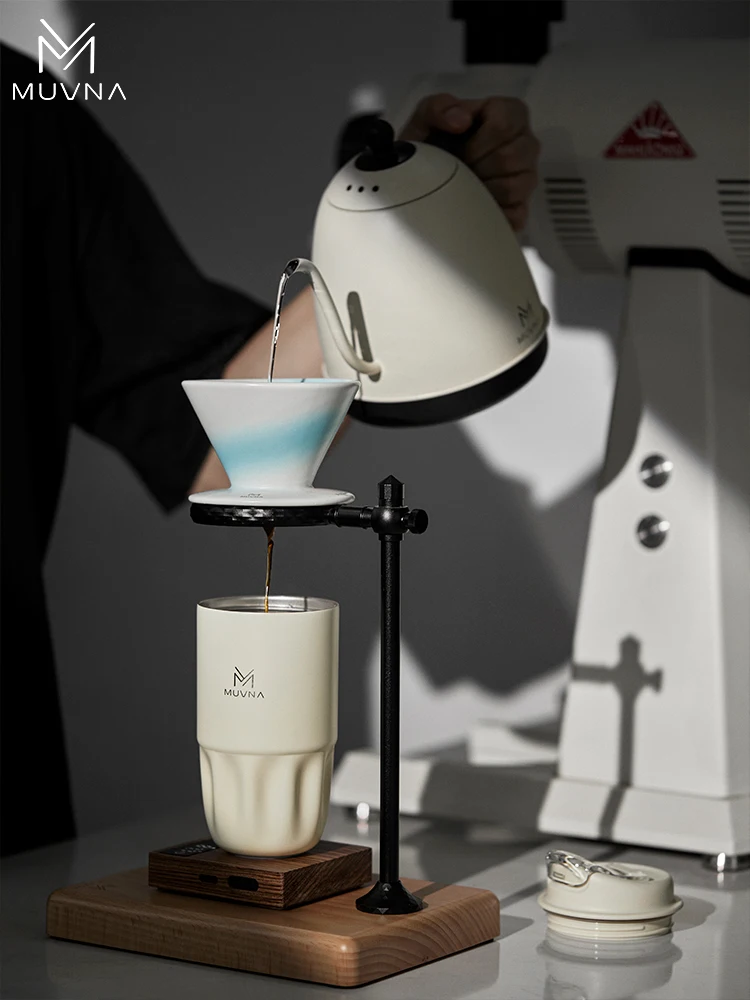 Taza aislada de café MUVNA, taza de hielo portátil para exteriores de 260ML/450ML, taza de café de viaje a prueba de derrames con tapa, taza termo
