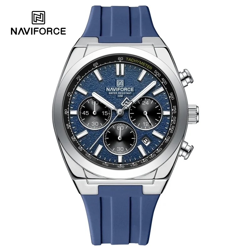 Men's Multifunctional Chronograph Silicone Strap Watch