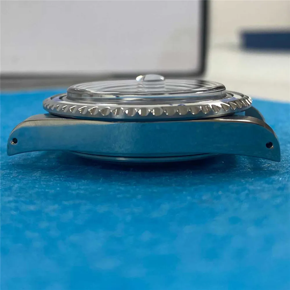 Retro NH35 kast 39,5 mm, waterdichte roestvrijstalen acryl spiegelhorlogekast, voor NH34 NH35 NH36 mechanisch uurwerk horlogehoes