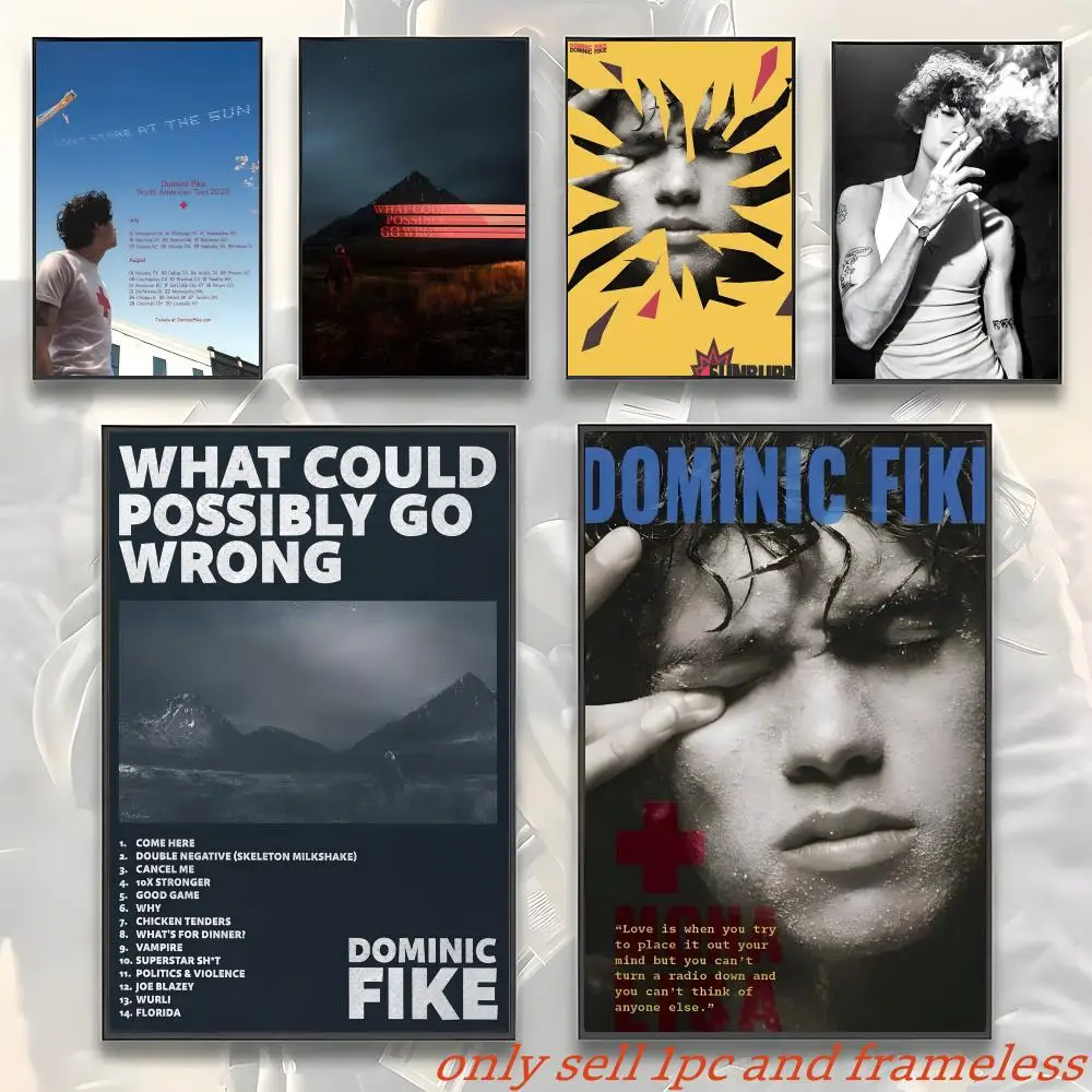 Pop Hip-hop Singer D-Dominic Fike Music Poster Art with prints Home bedroom living room decoration gift