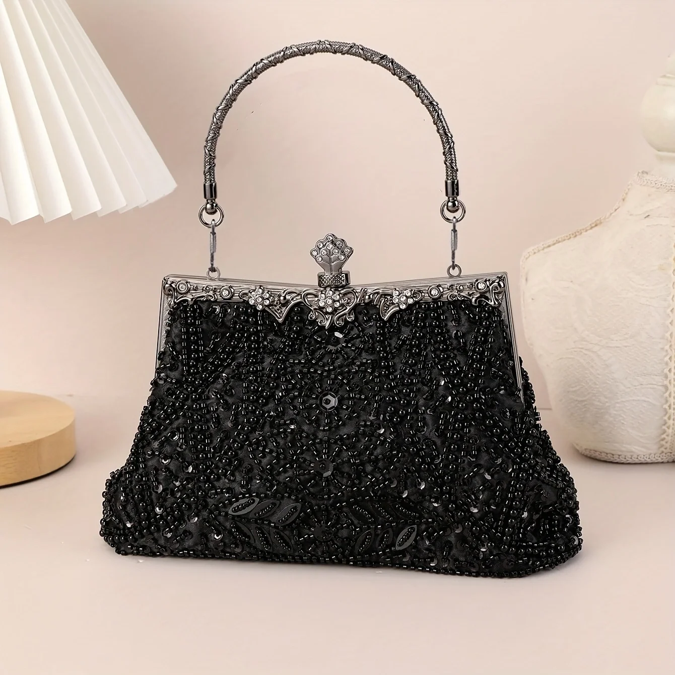 Newest Crystal Diamond Evening Bag Women's Gorgeous Shiny Rhinestone Metal Bag Unique Handbag Wedding Cocktail Party Clutch Bag