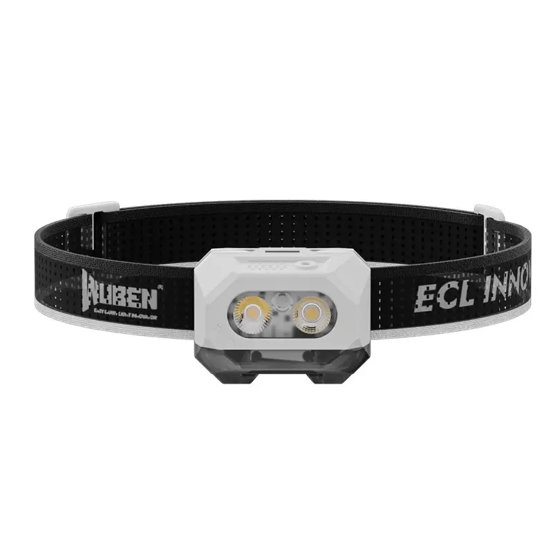 WUBEN H4 koplamp 800 lumen waterdichte koplamp met rood licht nachtzichtfunctie voor EDC buiten kamperen wandelen hardlopen