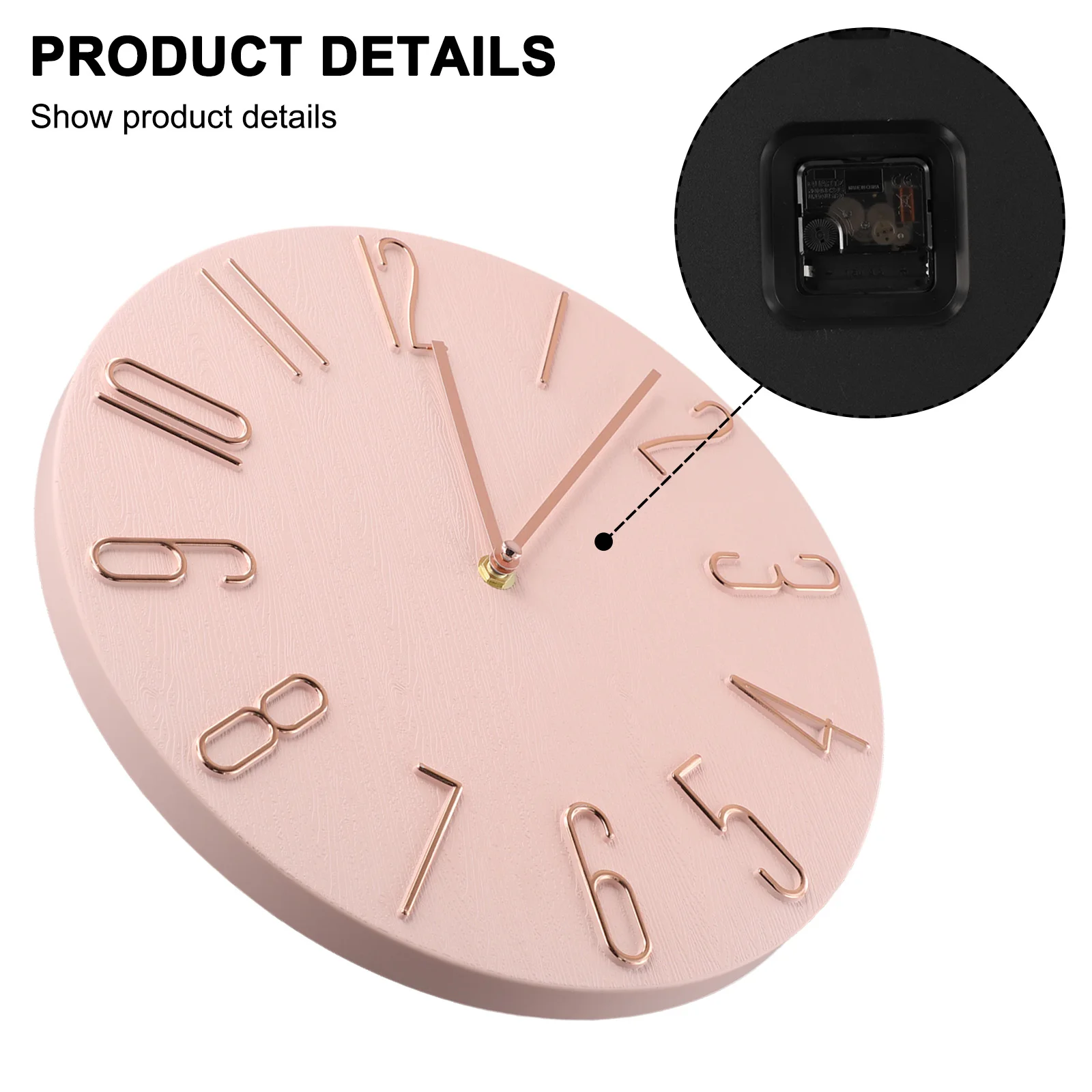 Brand New Home Decoration Wall Clock Hanging Clock Large Number Replacement 4 Colors Option.1pc Minimalist Analog Quartz