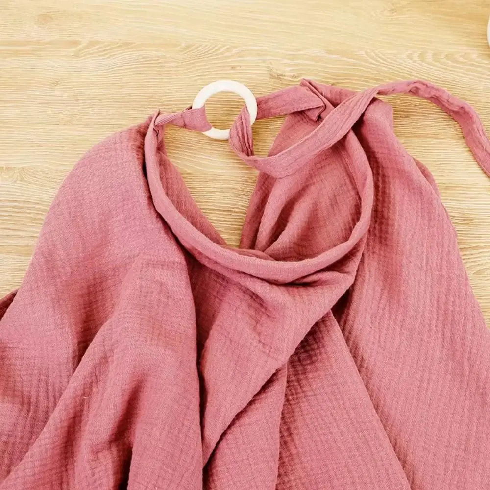 Breathable Cotton Breastfeeding Cover Solid Color Rainbow Nursing Apron Adjustable Bear Breastfeeding Coverall Mother