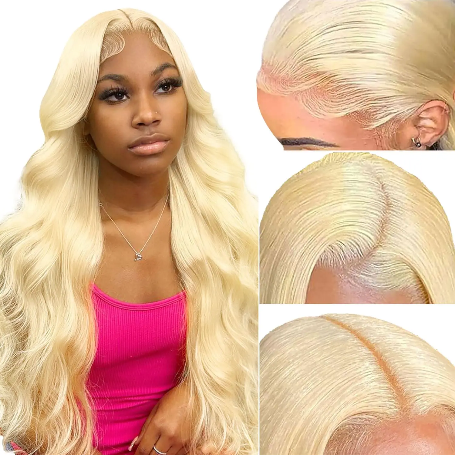 Rosabeauty 13x6 Body Wave Honey Blond HD Lace Frontal Wigs Human Hair Color 13x4 Transparent Lace Front Wig Glueless Prebleached