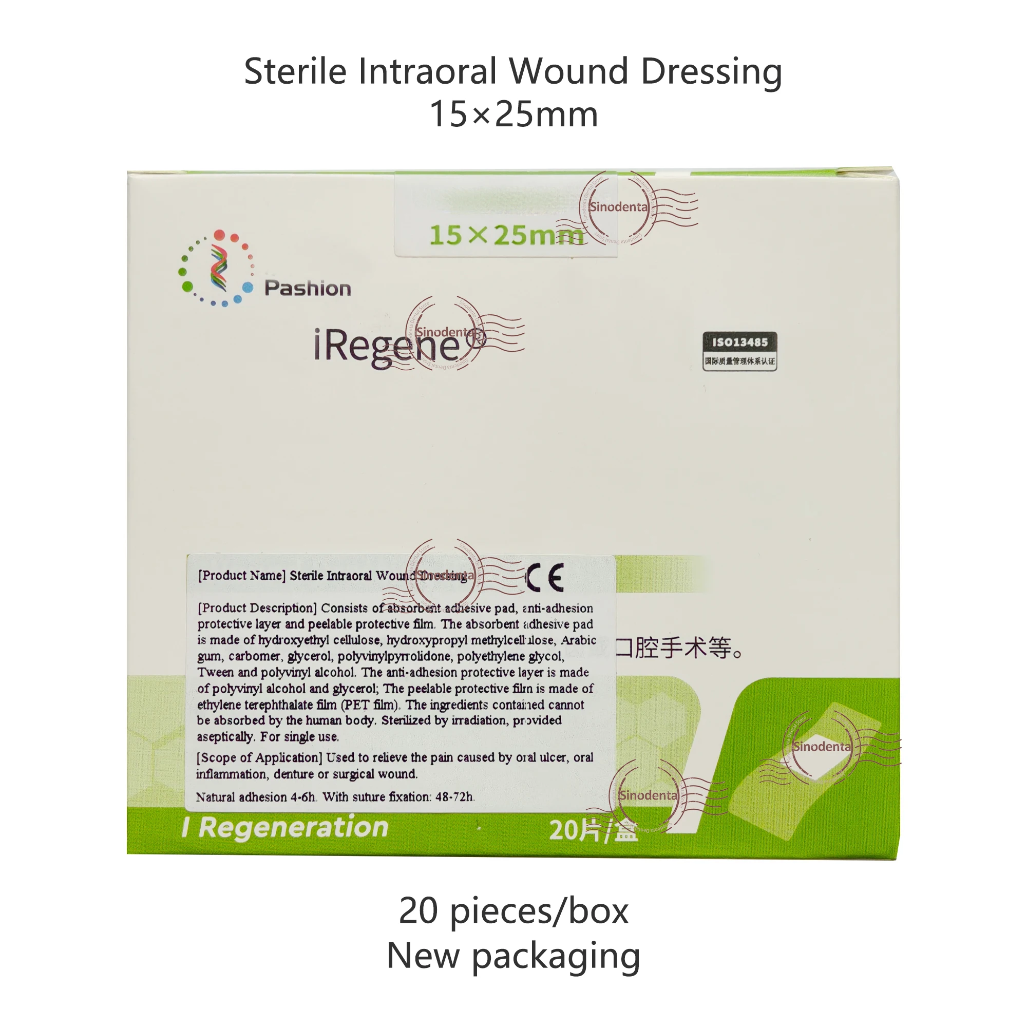 20Pcs/Box Dental Sterile Intraoral Wound Dressing Material for Dental Tooth Extraction,Implant Surgery,Periodontal Treatment Use