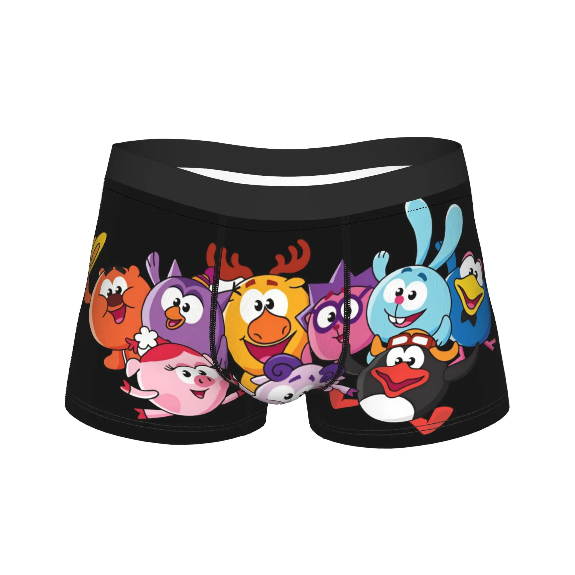Kikoriki Full Characters Group Cartoon Underwear  Breathable Underpants Customs Shorts Briefs 3D Pouch Plus Size Boxershorts