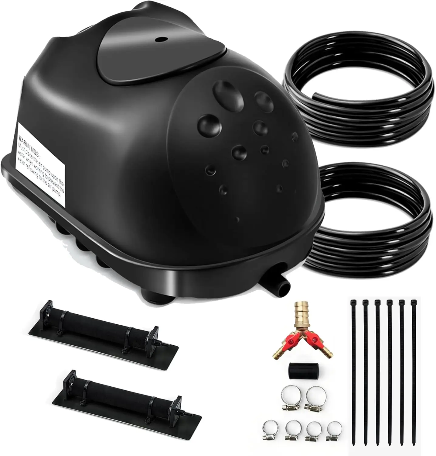 

Pond Aerator for Outdoor Ponds, 16000 Gallon Capacity with 2 Weighted Air Lines and Diffusers