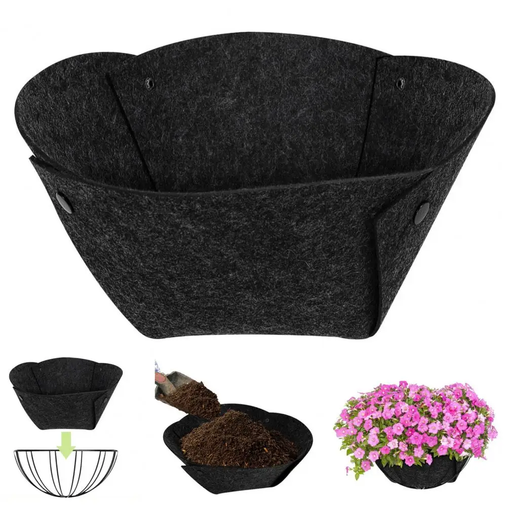 

Stable Hanging Basket Liner Round Felt Fabric Planter Basket Liners Stable Breathable Coconut Liners for Garden for Flower