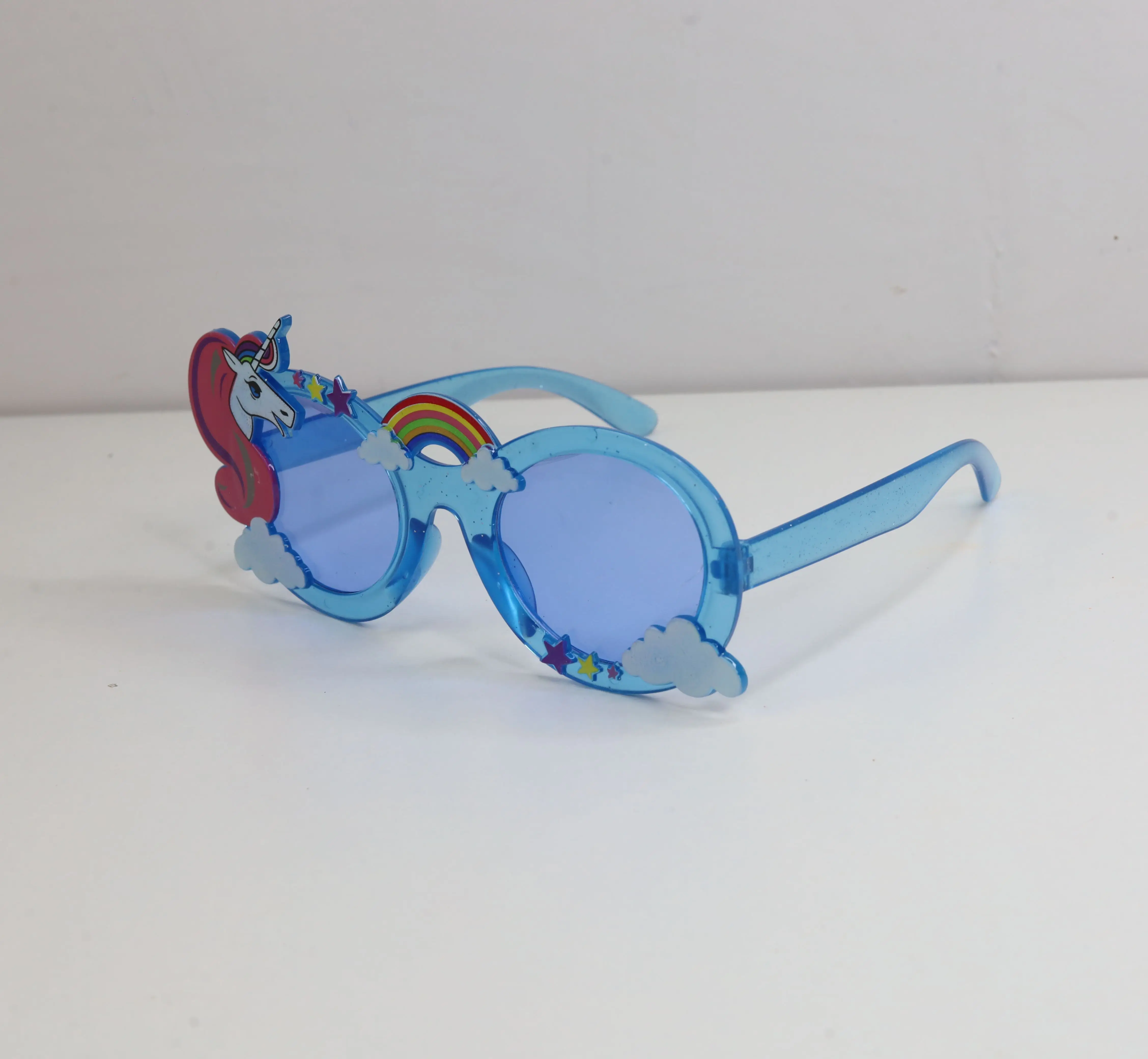 Unicorn Party Clear Rainbow Horse sunglasses Multi-color Glasses Children Girl Happy Rainbow Unicorn Birthday party Gift