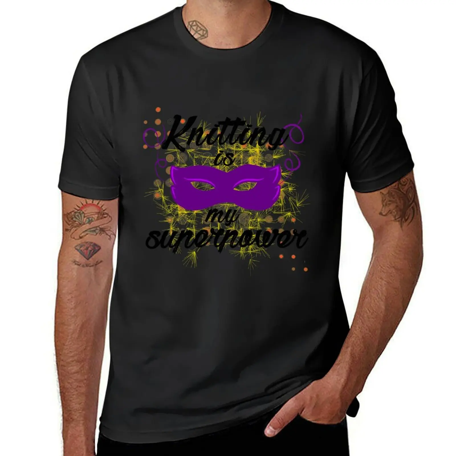 Knitting is my superpower T-Shirt shirts graphic tees summer clothes Aesthetic clothing mens tall t shirts