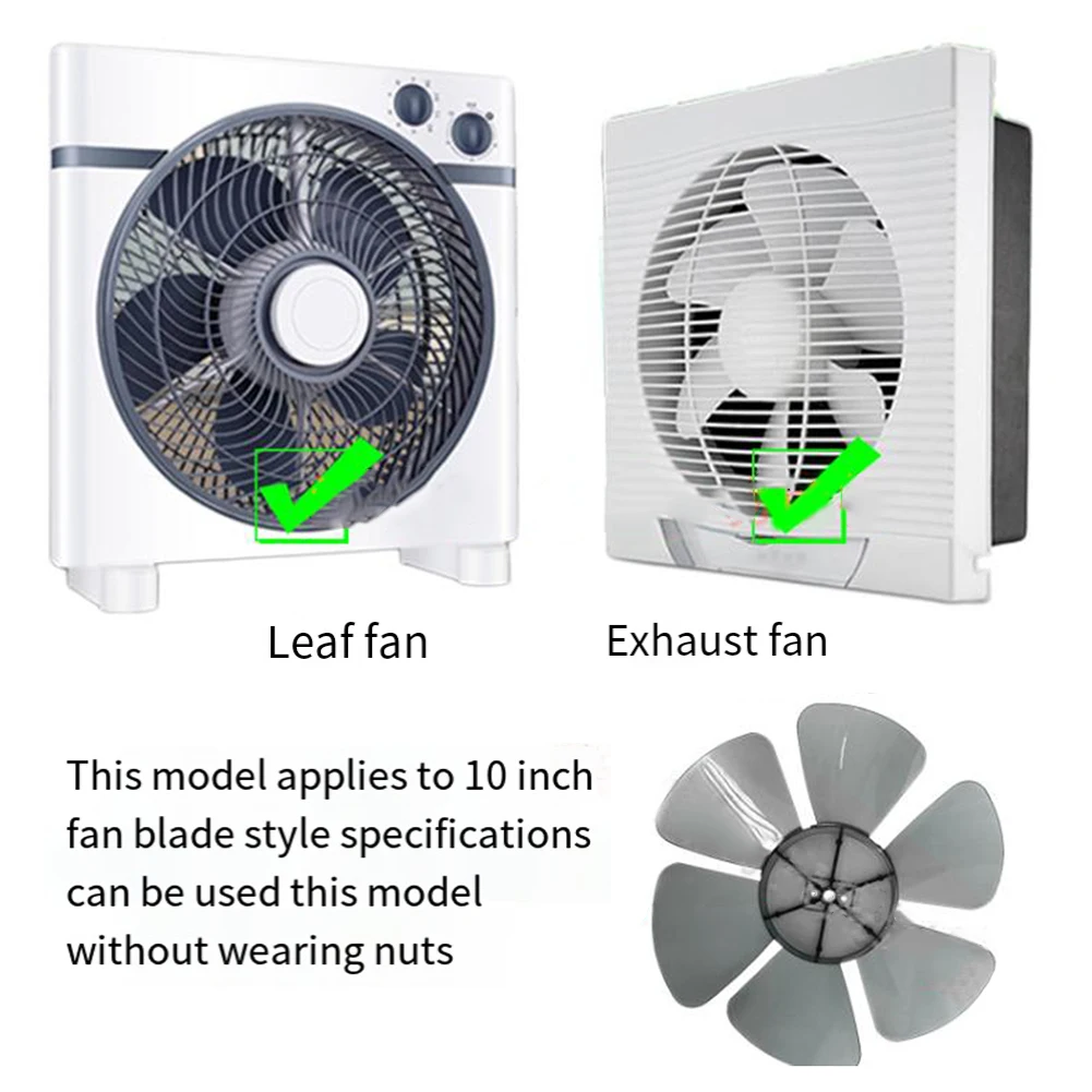 1pcs 10Inch Plastic Fan Blade 6-Blade Fan Blade Bracket Household Electric Standing Fan Replacement Parts