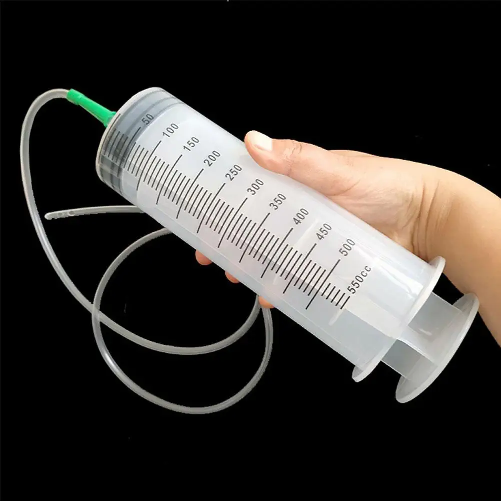 100/300/550ml Large Capacity Syringes Reusable Needle Barrel Oil Pump With 1m Hose For Pet Feeding Measuring Pump Vacuum Syringe