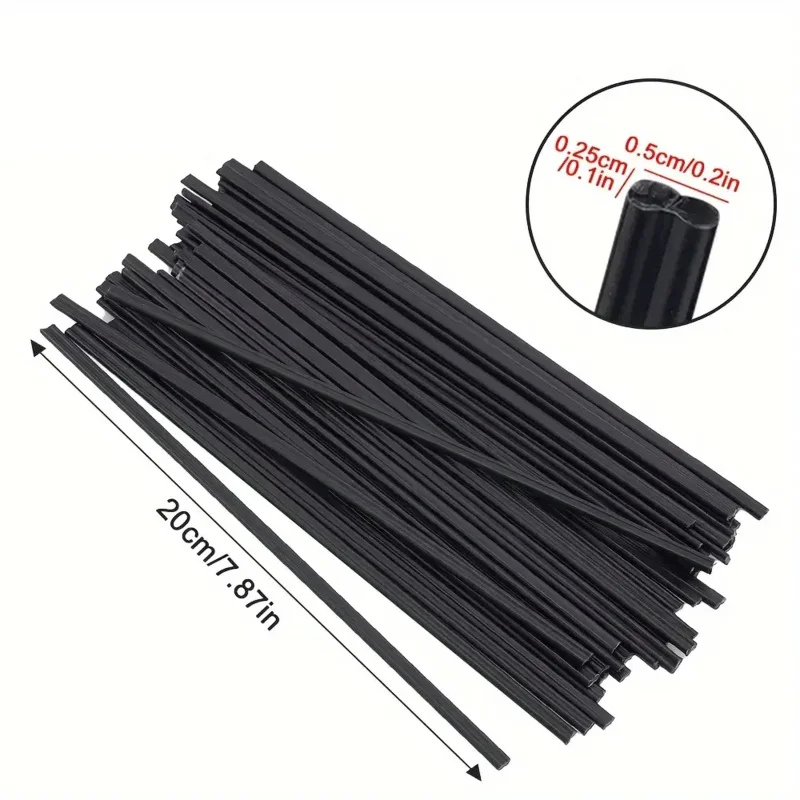 Varilla de soldadura de plástico PP duradera, 50/100 Uds., 7,87 pulgadas |   Reparación de automóviles y motocicletas, compatible con máquinas de soldadura 100W-600W