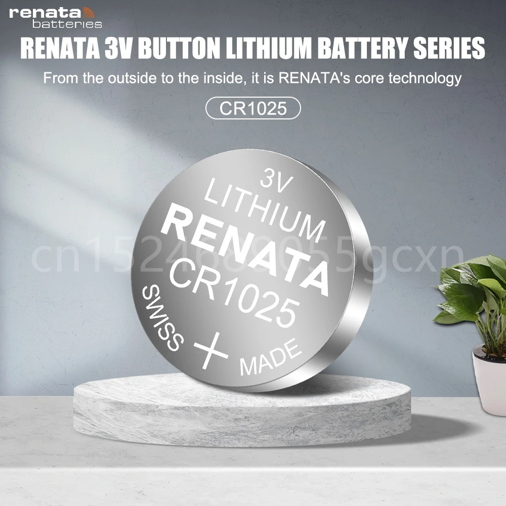 RENATA CR1025 Button Coin Cell DL1025 ECR1025 BR1025 CR 1025 3V Lithium Battery For Toys Watch Car Key Remote Calculator Watch